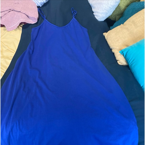 Large Women’s Blue Maxi Long Flo Style Vibe Dress - Picture 1 of 4